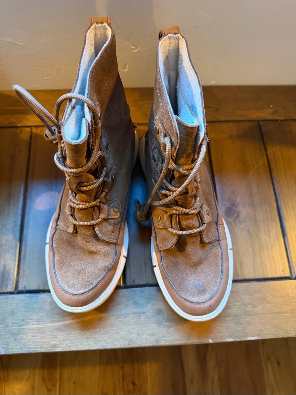 Sorel Kids Brown Suede Lace-Up Rain & Snow Boots